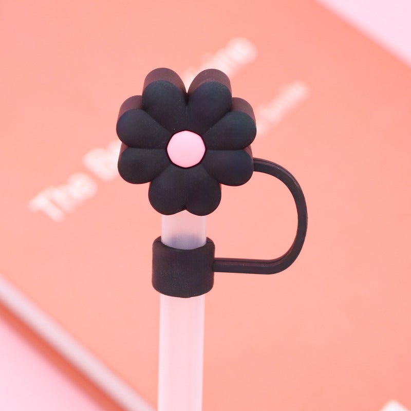 Soft Glue 7 8 10Mm Straw Cap Silicone Cute Cartoon Doll Straw Plug Pvc Stereo Dustproof Straw Cap - Image 1