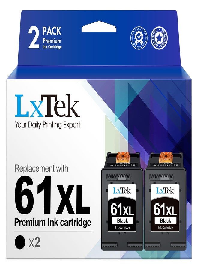 LxTek Remanufactured Ink Cartridge Replacement for HP 61XL Ink Cartridges - Image 1