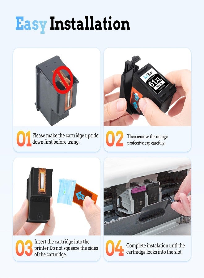 LxTek Remanufactured Ink Cartridge Replacement for HP 61XL Ink Cartridges - Image 5