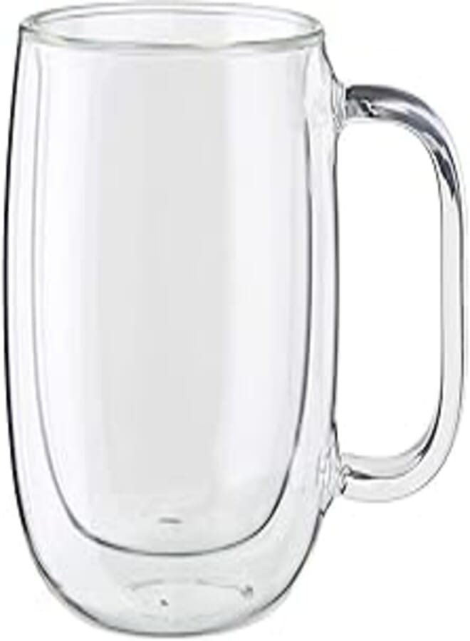 OR Double wall glass coffee mug milk tea cup 250ml