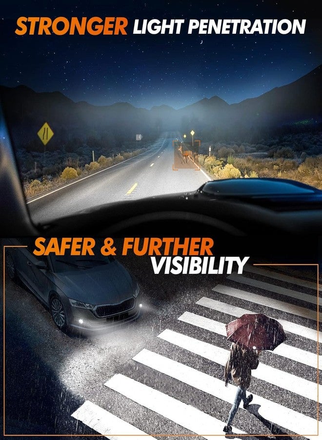 SEALIGHT H10 9140 9145 LED Fog Light Bulbs or DRL, 10000LM 6500K Cool White, 9040 9045 Fog Light LED Bulbs 24W 5530 CSP Chips, Front Fog Lamps for car, trucks, Non-polarity, Pack of 2 - Image 2