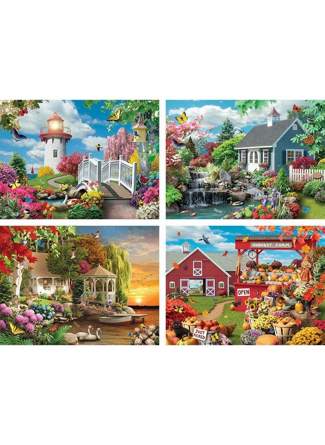 Bits and Pieces Bits and Pieces - 4-in-1 Multi-Pack - 1000 Piece Jigsaw Puzzles for Adults-Each Measures 20" x 27" (51cm x 69cm)-Scenic Beauty by Artist Alan Giana  - Image 2
