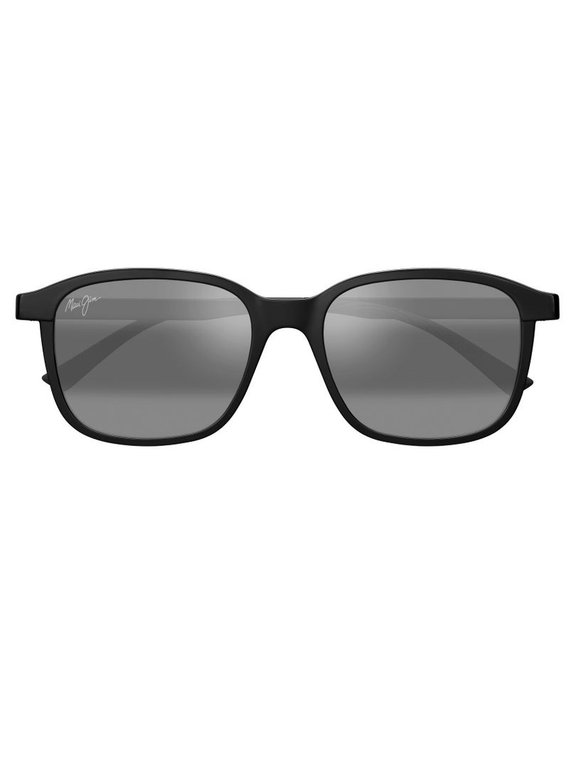 MAUI JIM Maui Jim Makuahine Asian Fit 654-02 Unisex Polarized Square Sunglasses – 55 mm Lens Size  - Image 3