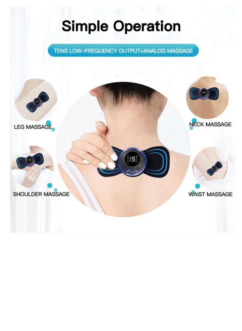 Generic Electric Neck Massager Portable Mini Size Shoulder Back Massager Relieve Fatigue Black  - Image 1