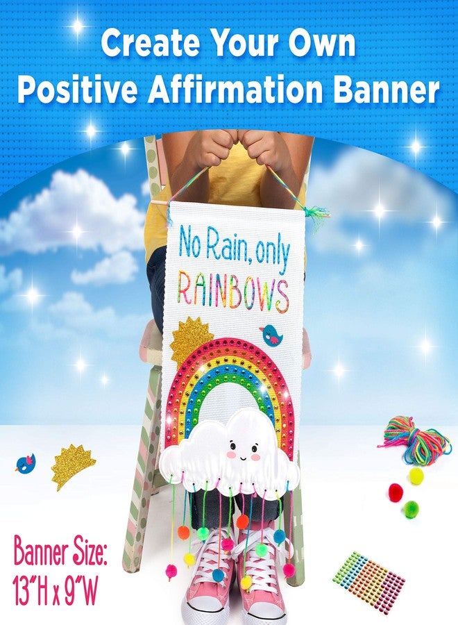 Creativity for Kids Quick Stitch Banner - Kids Cross Stitch Rainbow Kit - Image 2