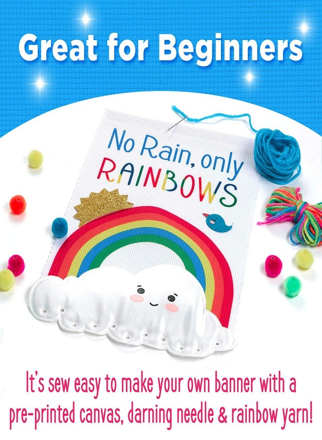 Creativity for Kids Quick Stitch Banner - Kids Cross Stitch Rainbow Kit - Image 3