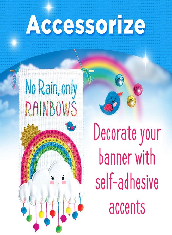 Creativity for Kids Quick Stitch Banner - Kids Cross Stitch Rainbow Kit - Image 5