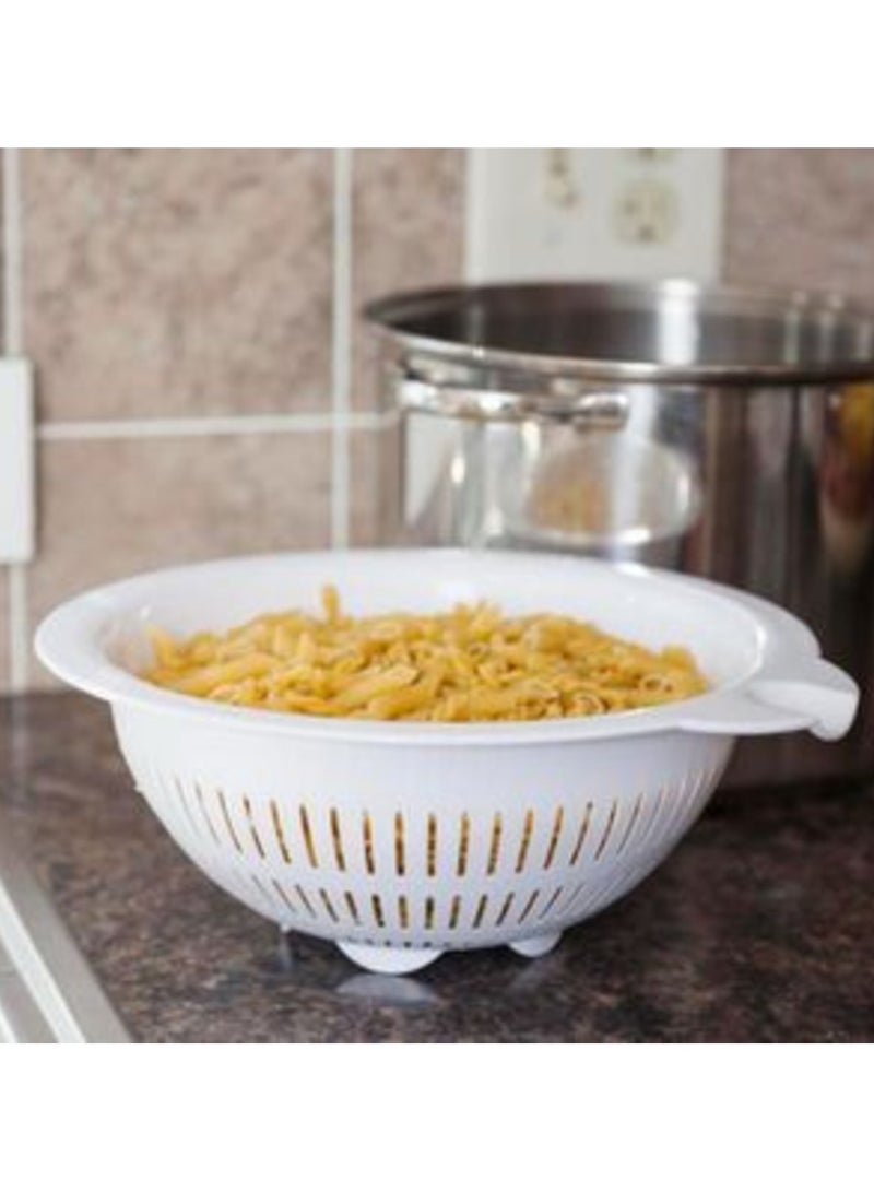 ستيريليت مصفاة بلاستيكية مستديرة متعددة الأغراض عالية الجودة، آمنة للاستخدام في غسالة الأطباق، باللون الأبيض سعة 4 لتر - Image 2