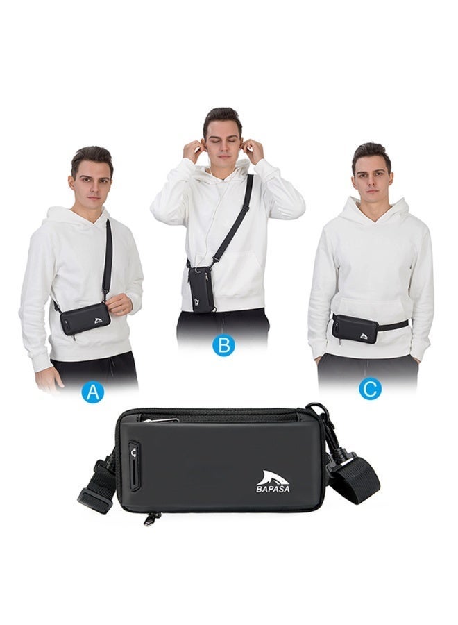 حقيبة كروسبودي للرجال ميني سلينغ كيس كيس الكتف مقاوم للماء للهاتف الخلوي ، حقيبة الصدر الصغيرة - Image 4