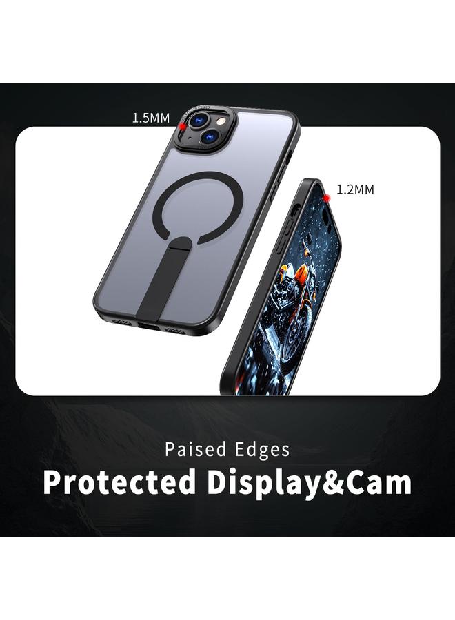 S-TOP Case For iPhone 12 Star Shine Series TPU + PC MagSafe Phone Case with Fold Holder - Image 4