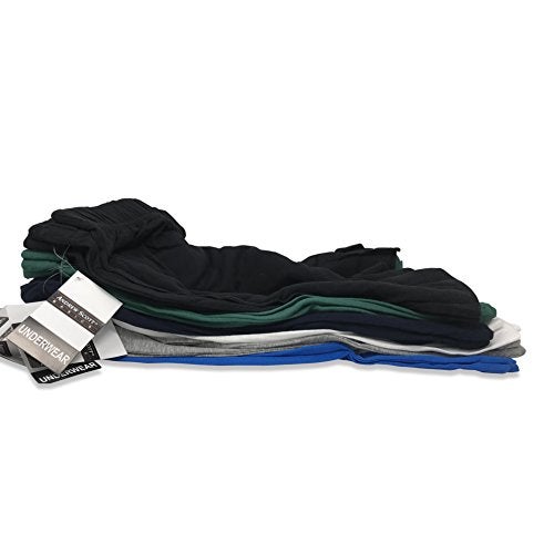 Andrew Scott Men's King Size Big Man Cotton Knit Sleep Boxers/Underwear Boxer Shorts- Multi Packs (5 Pack - Black, Gray, Navy, Hunter Green, Royal, XXXXX-Large) - Image 4