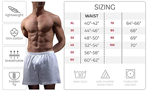 Andrew Scott Men's King Size Big Man Cotton Knit Sleep Boxers/Underwear Boxer Shorts- Multi Packs (5 Pack - Black, Gray, Navy, Hunter Green, Royal, XXXXX-Large) - Image 2