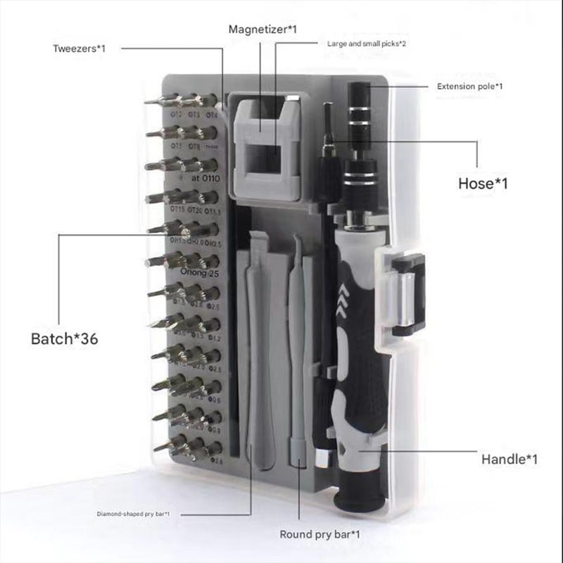 Divinext 45 In 1 Screwdrivers Set Opening Repair Tools Kit For all kind of use 153 X 113 X 34 CM Silver - Image 3