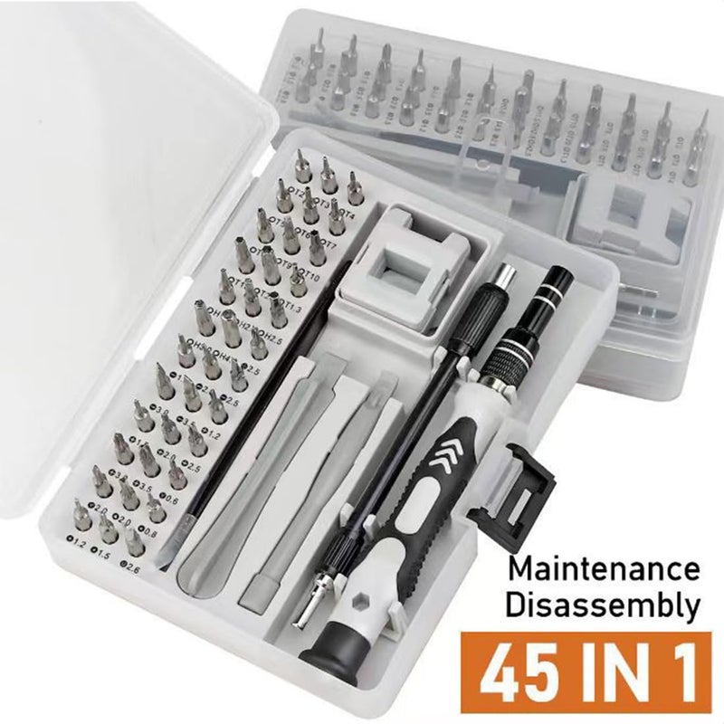 Divinext 45 In 1 Screwdrivers Set Opening Repair Tools Kit For all kind of use 153 X 113 X 34 CM Silver - Image 4