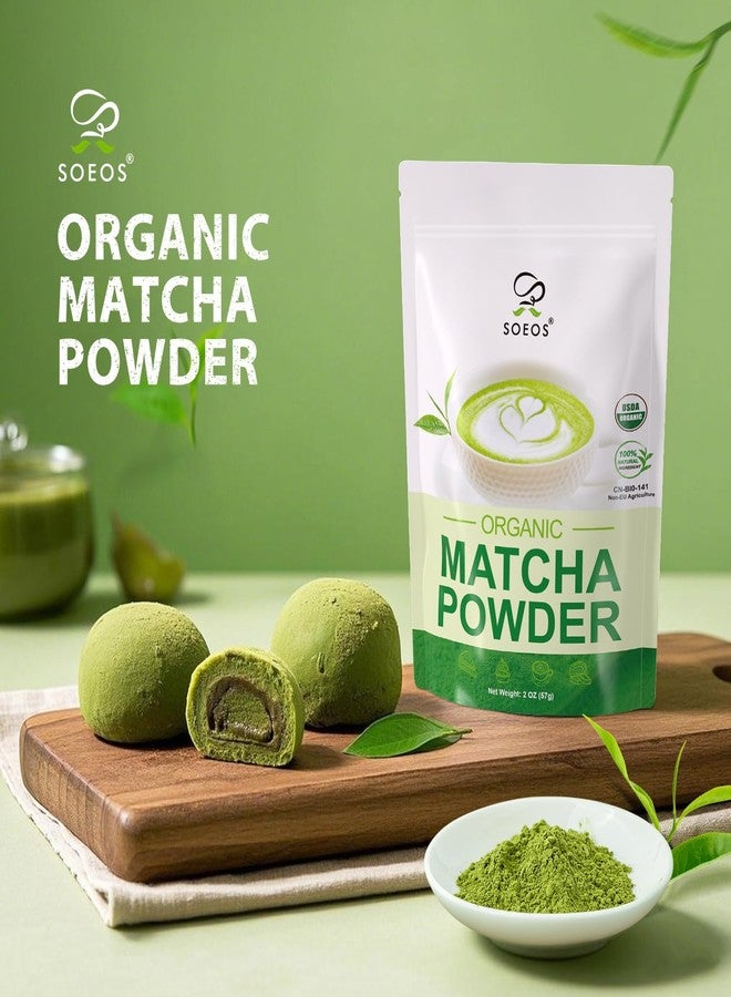 Soeos Organic Matcha Powder, Matcha Green Tea Powder, 2 oz (57g), Antioxidant-Rich Japanese Matcha for Lattes, Smoothies and Baking, Recyclable Bags - Image 3