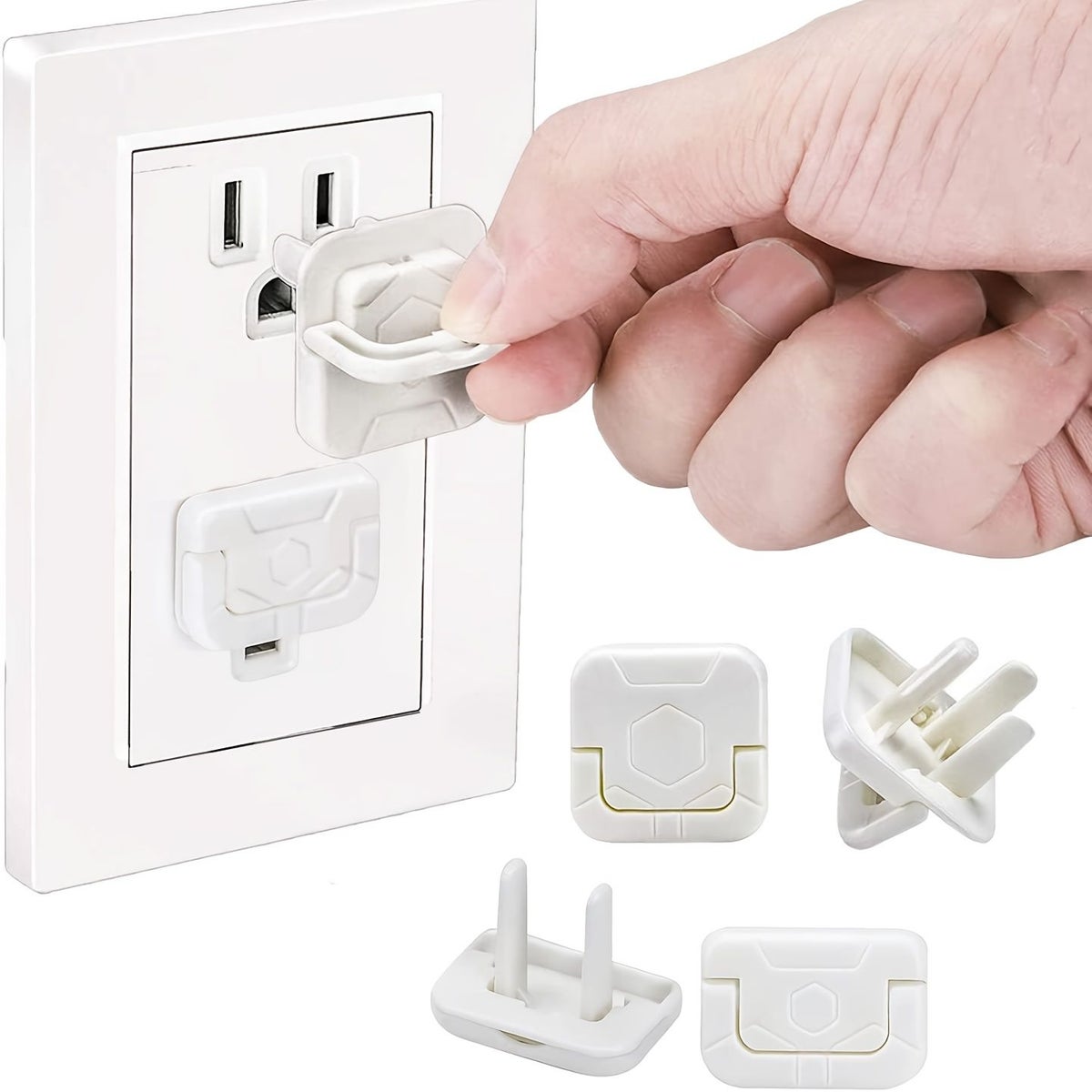 Generic 10 Pack Outlet Covers Three Holes Black Easy To Use Electrical ...