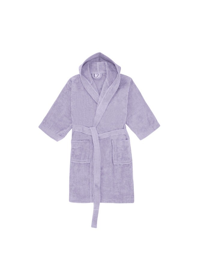 BYFT Daffodil (Lilac) Premium 12 Year Kids Hooded Bathrobe (125x133 Cm) Terry Cotton, Highly Absorbent and Quick dry, Hotel and Spa Quality Bathrobe for Boy and Girl-400 Gsm  - Image 5