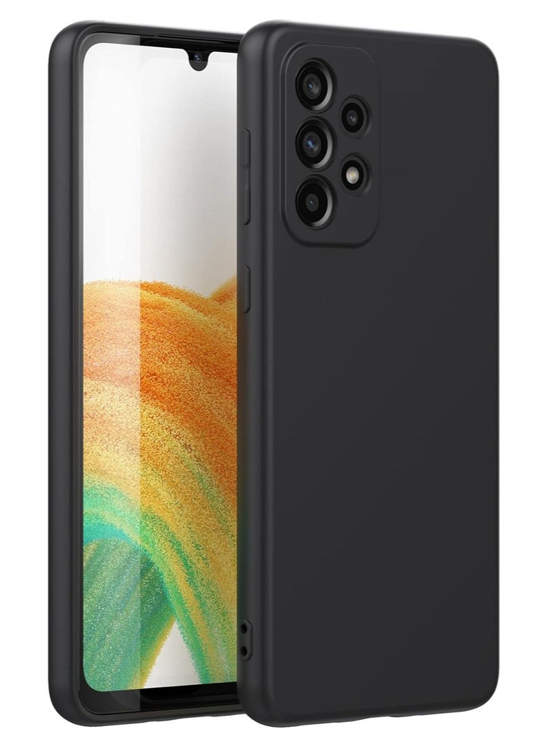 Samsung Galaxy A53 5G Case, Thin TPU Cover with Camera Protection Anti-Scratch Slim Fit Flexible Phone Case for Galaxy A53 5G Black - Image 1
