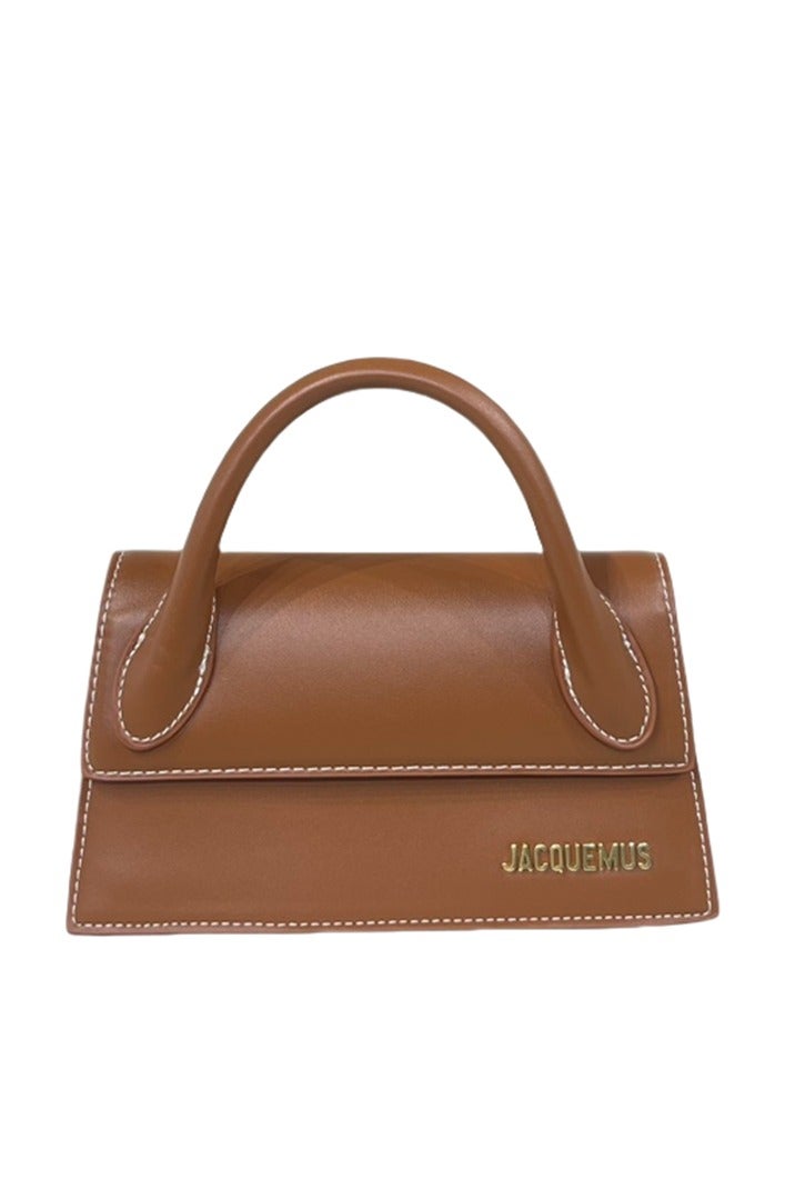 JACQUEMUS Le Chiquito Long Handbag Tote Bag Leather Flap Long With Crossbody Strap - Image 1