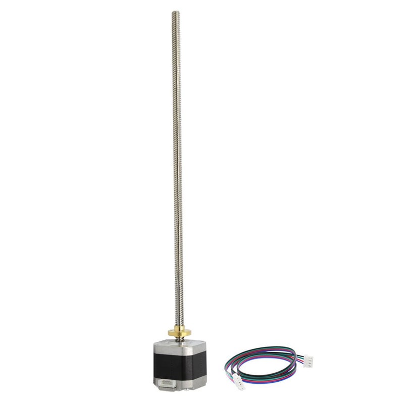 Iverntech NEMA 17 Stepper Motor with Integrated 350mm T8 Lead Screw for RepRap Prusa i3 3D Printers Z Axis or CNC Machine - Image 1