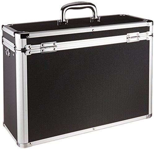 Vaultz File Organizer Storage Box - 14 x 7.25 x 12 Inch Legal Size, Portable Locking Storage Totes with Dual Combination Locks for Filing Office Documents - Black - Image 2