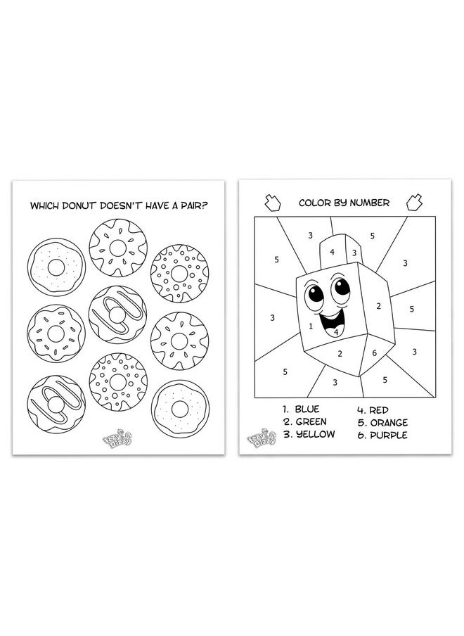 Izzy 'n' Dizzy Izzy 'n' Dizzy Hanukkah Coloring and Activity Set - Great for Partys and Gifts- Chanuka Color and Activity Kit  - Image 4