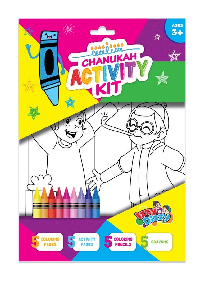 Izzy 'n' Dizzy Izzy 'n' Dizzy Hanukkah Coloring and Activity Set - Great for Partys and Gifts- Chanuka Color and Activity Kit  - Image 2