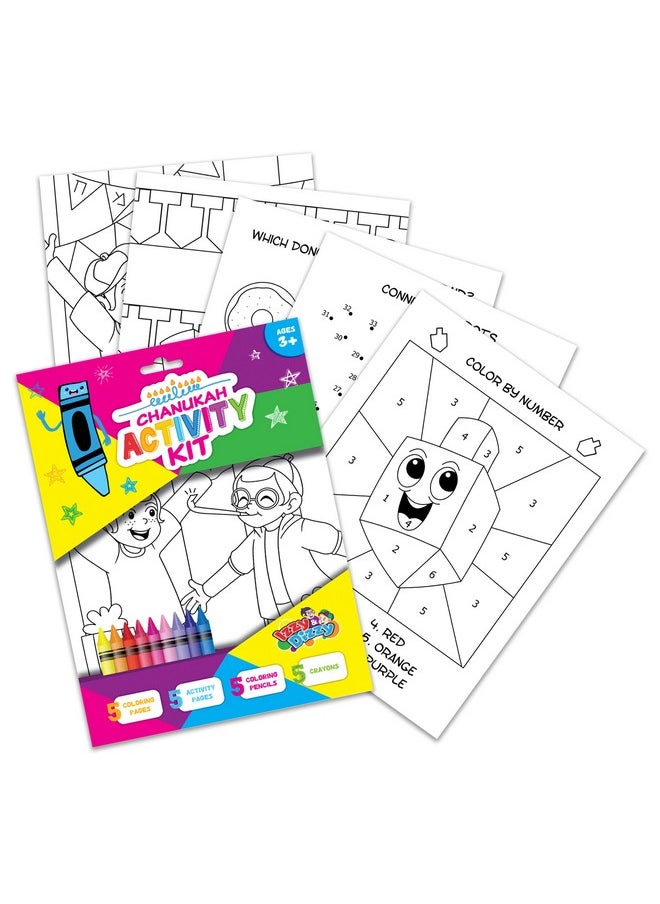 Izzy 'n' Dizzy Izzy 'n' Dizzy Hanukkah Coloring and Activity Set - Great for Partys and Gifts- Chanuka Color and Activity Kit  - Image 1