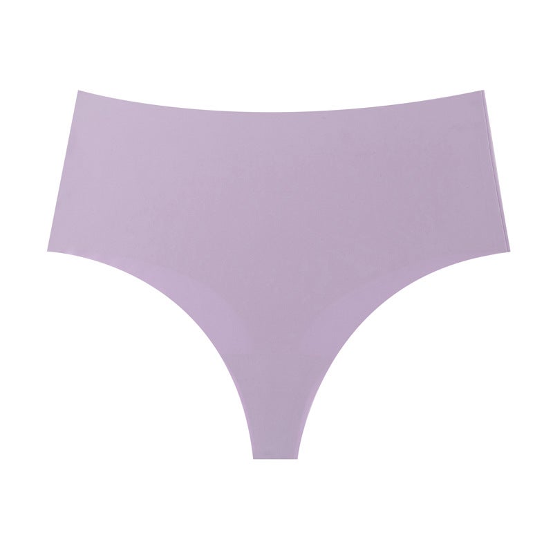 High Waist Thong Breathable Tummy Control Sports Briefs Light purple - Image 1