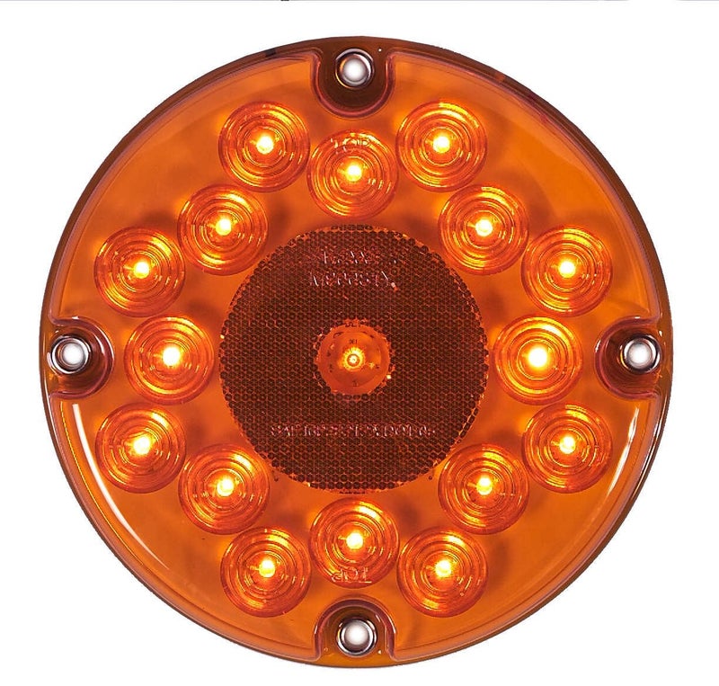 Maxxima M90081Y Amber 7" Round Park/Turn Bus Light - Image 1
