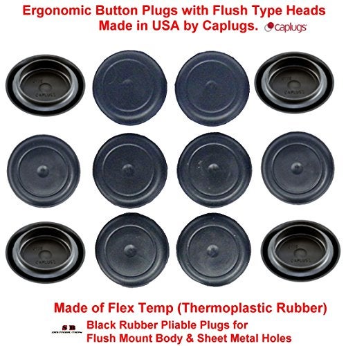 Caplugs 3/4" 0.75 inch Black Rubber Plugs for Flush Mount Body and Sheet Metal Holes Qty 10 - Image 3