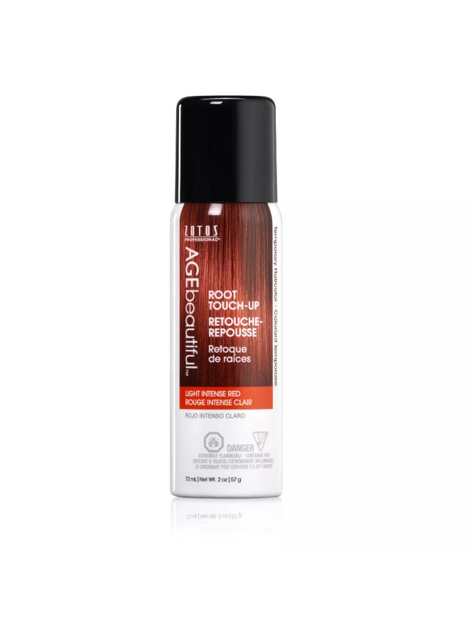 AGE beautiful Root Touch Up Hair Color Spray TouchUp Gray Concealer Temporary Cover Up Adds Volume Covers Thinning Patches Water Sweat Stain Resistant Light Intense Red 2 Fl Oz - Image 2