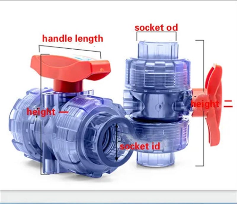 Transparent PVC Ball Check Valve 25mm For Garden Irrigation Tank Water System - Image 4