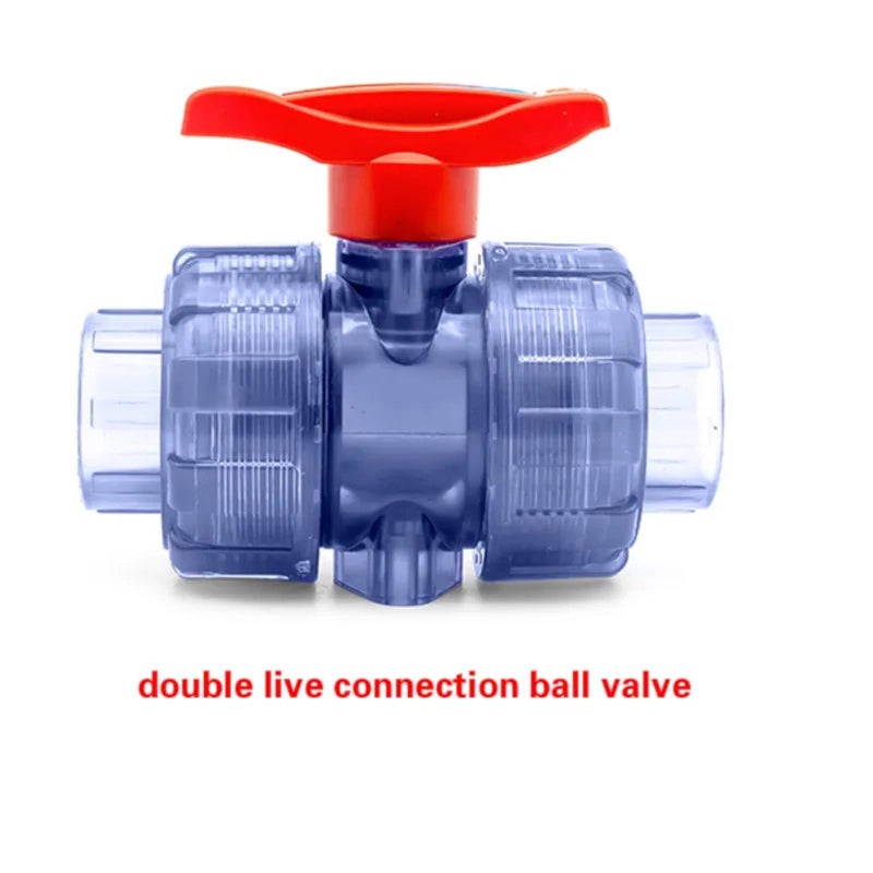 Transparent PVC Ball Check Valve 25mm For Garden Irrigation Tank Water System - Image 3