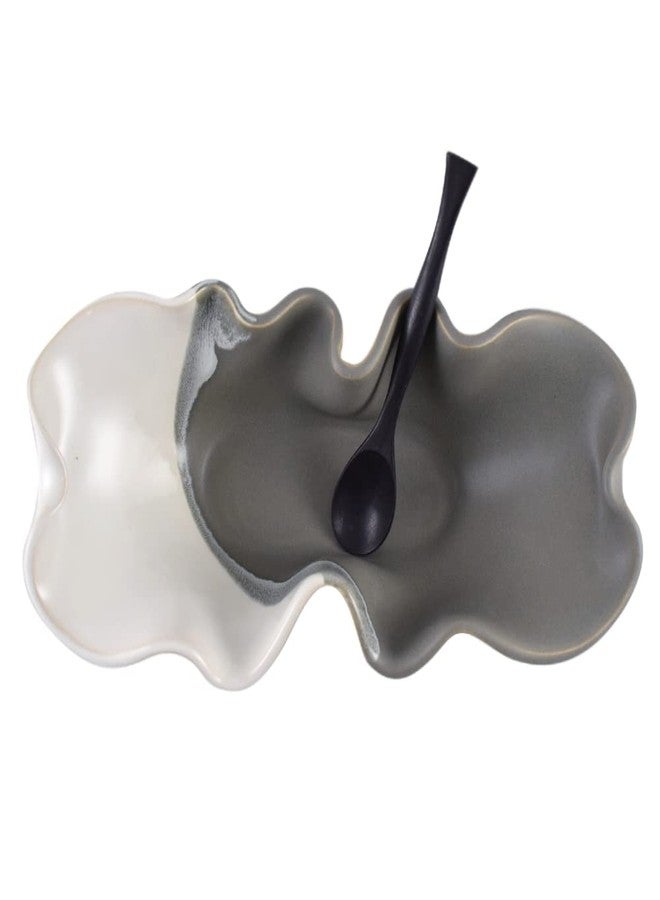 Modern Artisans Hilborn Pottery Contemporary Twist Collection: Oblong Wave Bowl, 11" - Image 3