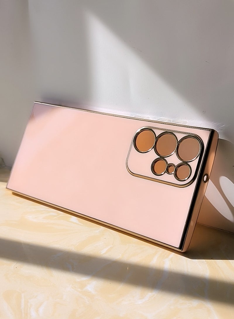 Samsung Galaxy S22 Ultra Mobile Phone Case Cover, Luxury Plating Soft Back Cover, Raised Full Camera Protection
