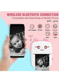 Qasul Mini Portable Thermal Printer Wireless Bluetooth Android Ios Printers  - Image 3