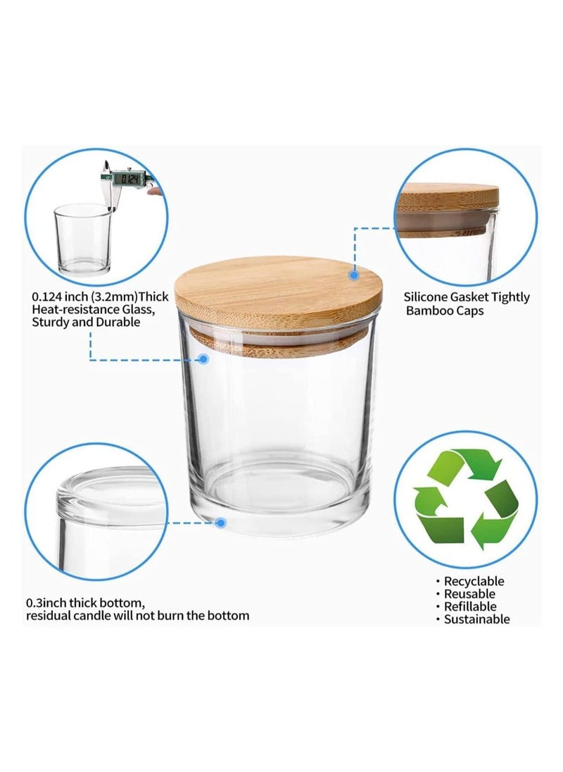VoiDrop - VOIDROP Set of 12 Glass Jars with Bamboo Lids 250ML - Image 1