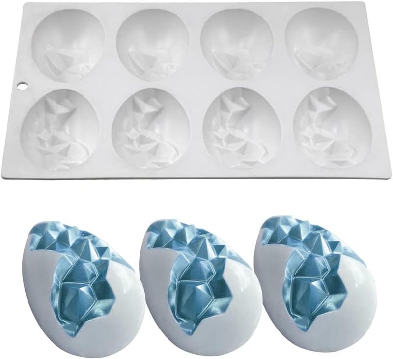 mostsom Silicone Egg Molds for Chocolate - Easter Party Chocolate Fondant Candy Jelly Dome Mousse Cake Topper Making - Image 2