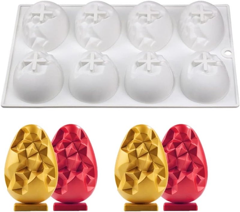 mostsom Silicone Egg Molds for Chocolate - Easter Party Chocolate Fondant Candy Jelly Dome Mousse Cake Topper Making - Image 1