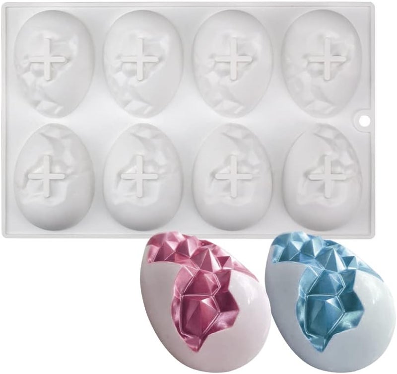 mostsom Silicone Egg Molds for Chocolate - Easter Party Chocolate Fondant Candy Jelly Dome Mousse Cake Topper Making - Image 3