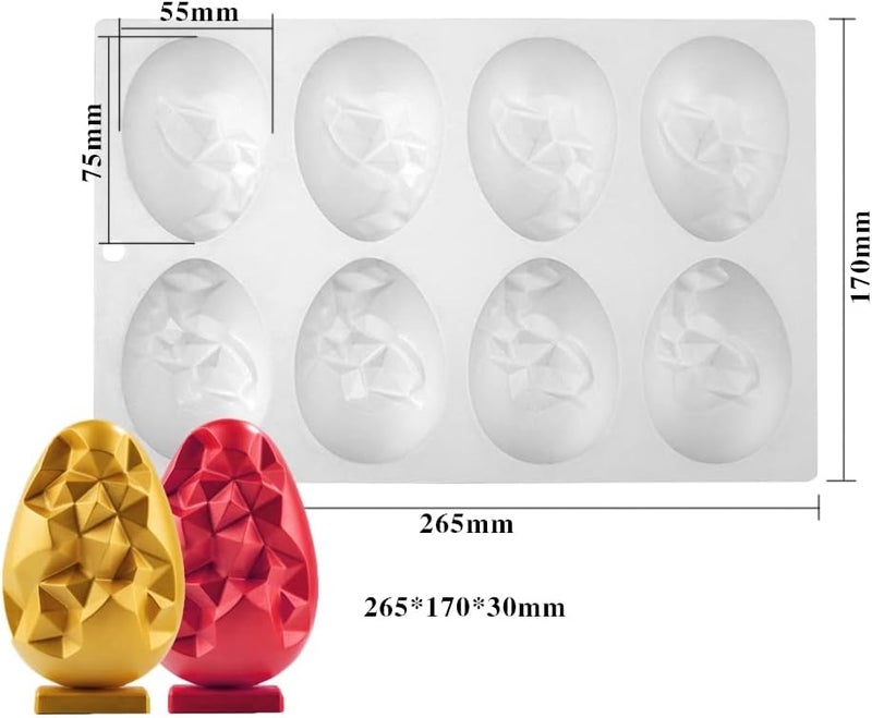 mostsom Silicone Egg Molds for Chocolate - Easter Party Chocolate Fondant Candy Jelly Dome Mousse Cake Topper Making - Image 4