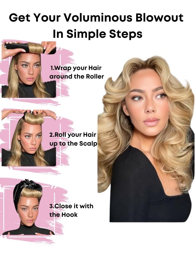 Zence Design Pink Heatless Curling Rod Set with Scarf: Easy Overnight Blowout Curls for All Hair Types  - Image 3