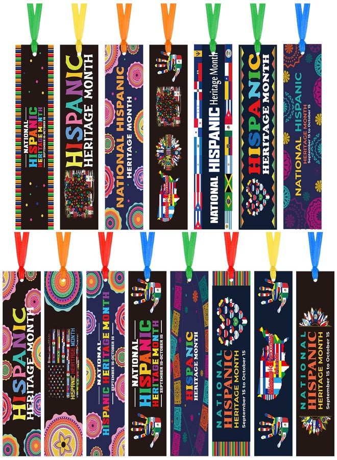 Sinload 150 Pcs Hispanic Heritage Month Favors Bookmark Spanish Gift Bookmark Latin American Hispanic Heritage Month Supplies for Back to School First Day Classroom Stationery Decorations - Image 1
