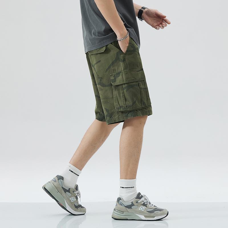 Summer Thin American Camouflage Workwear Casual Shorts Men's Loose Large Size Trendy Multi-Pocket Half-Pants Trendy Brand - Image 3