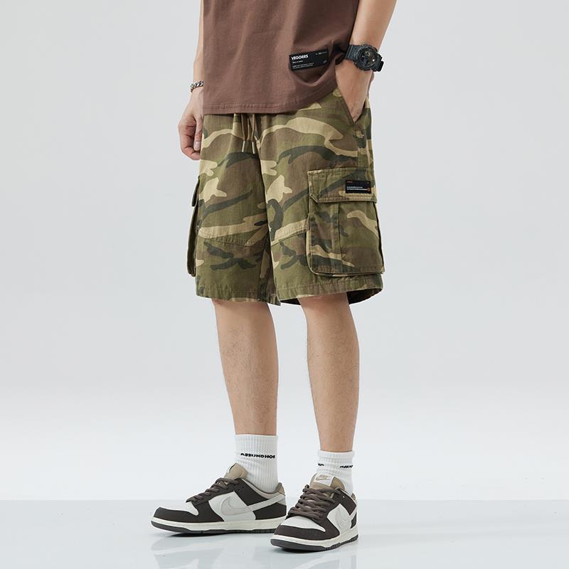 Summer Thin American Camouflage Workwear Casual Shorts Men's Loose Large Size Trendy Multi-Pocket Half-Pants Trendy Brand - Image 2