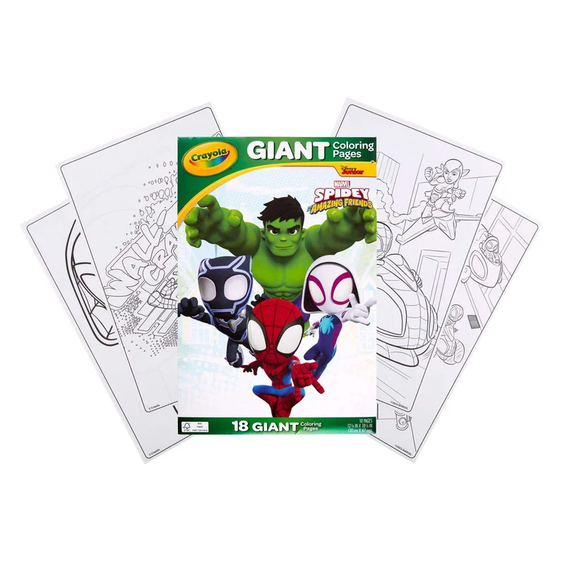 كرايولا Crayola 18 Giant Coloring Pages Spidey & His Amazing Friends