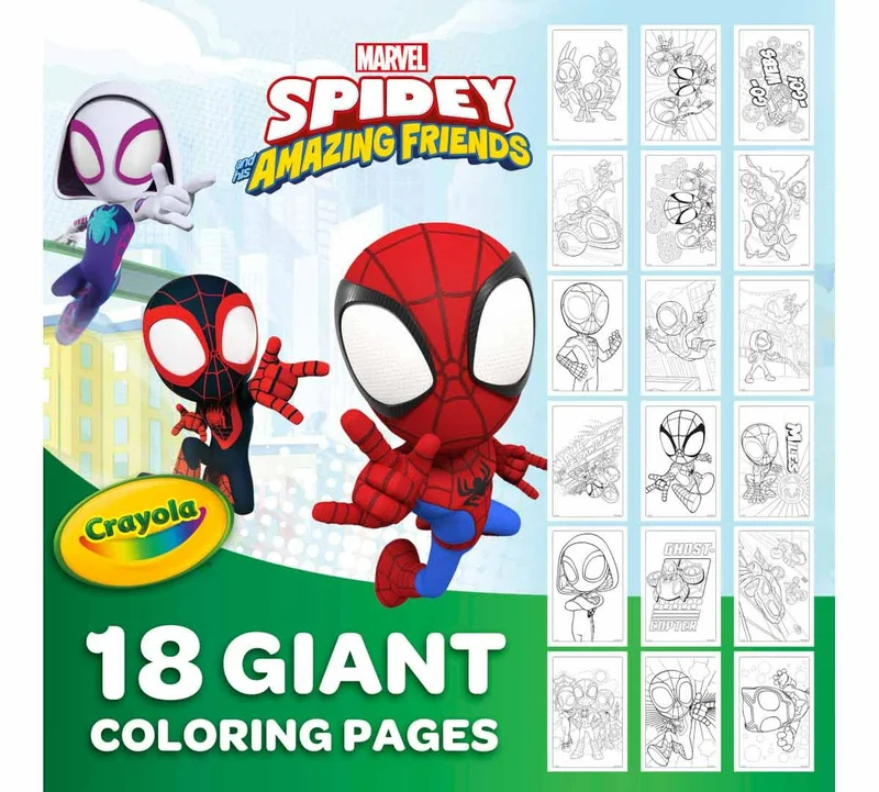 كرايولا Crayola 18 Giant Coloring Pages Spidey & His Amazing Friends