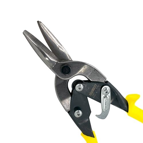 Midwest Snips MIDWEST Aviation Snip - Straight Cut Regular Tin Cutting Shears with Forged Blade & KUSH'N-POWER Comfort Grips - MWT-6716S - Image 3