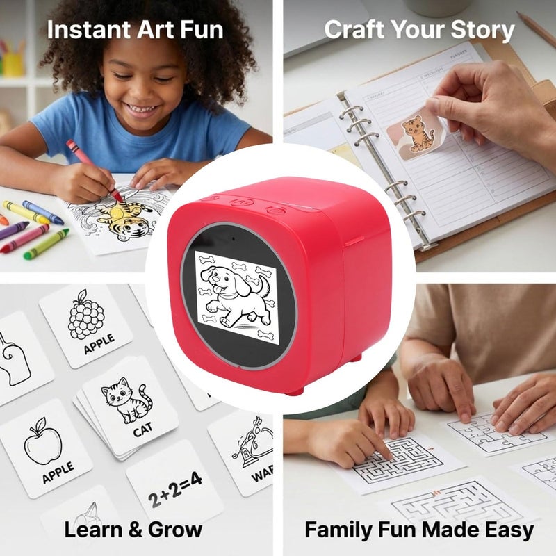 2 4 Inch AI Voice Thermal Label Printer Portable Bluetooth Sticker Maker For Home Work Study DIY Gift - Image 3